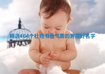 杜姓书香气质的男孩名字