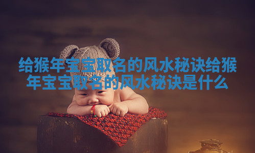 给猴年宝宝取名的风水秘诀_给猴年宝宝取名的风水秘诀是什么