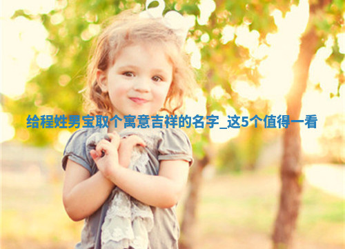 程姓寓意吉祥的男宝名字
